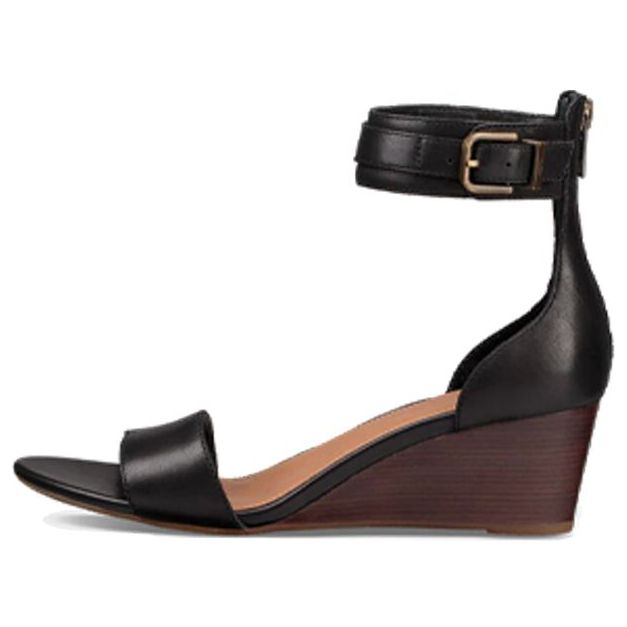 (WMNS) UGG Char Black Sandals 'Black' 1018581-BLK