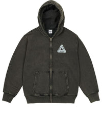 Palace SS24 Pigment Wash Tri-Ferg Hoody Jacket 'Black' P26CS098