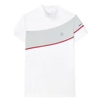 (WMNS) FILA Colorblock Stand Collar Pullover Short Sleeve White A11W135115F-WT