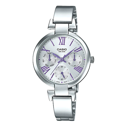 CASIO Stainless Steel Strap Silvery LTP-E404D-6A