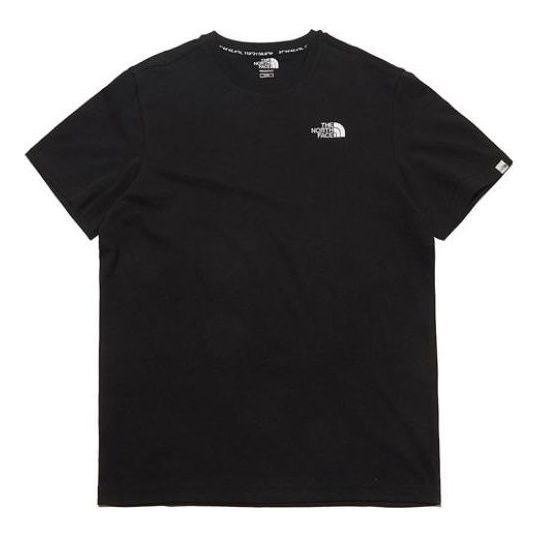 THE NORTH FACE Cartoon Panda Small Logo Short Sleeve Couple Style Black NT7UL12N
