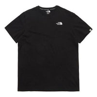 THE NORTH FACE Cartoon Panda Small Logo Short Sleeve Couple Style Black NT7UL12N
