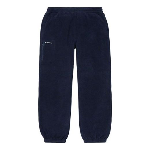 Supreme FW19 Week 17 Polartec Pant Casual Pants Unisex Navy Blue SUP-FW19-10803