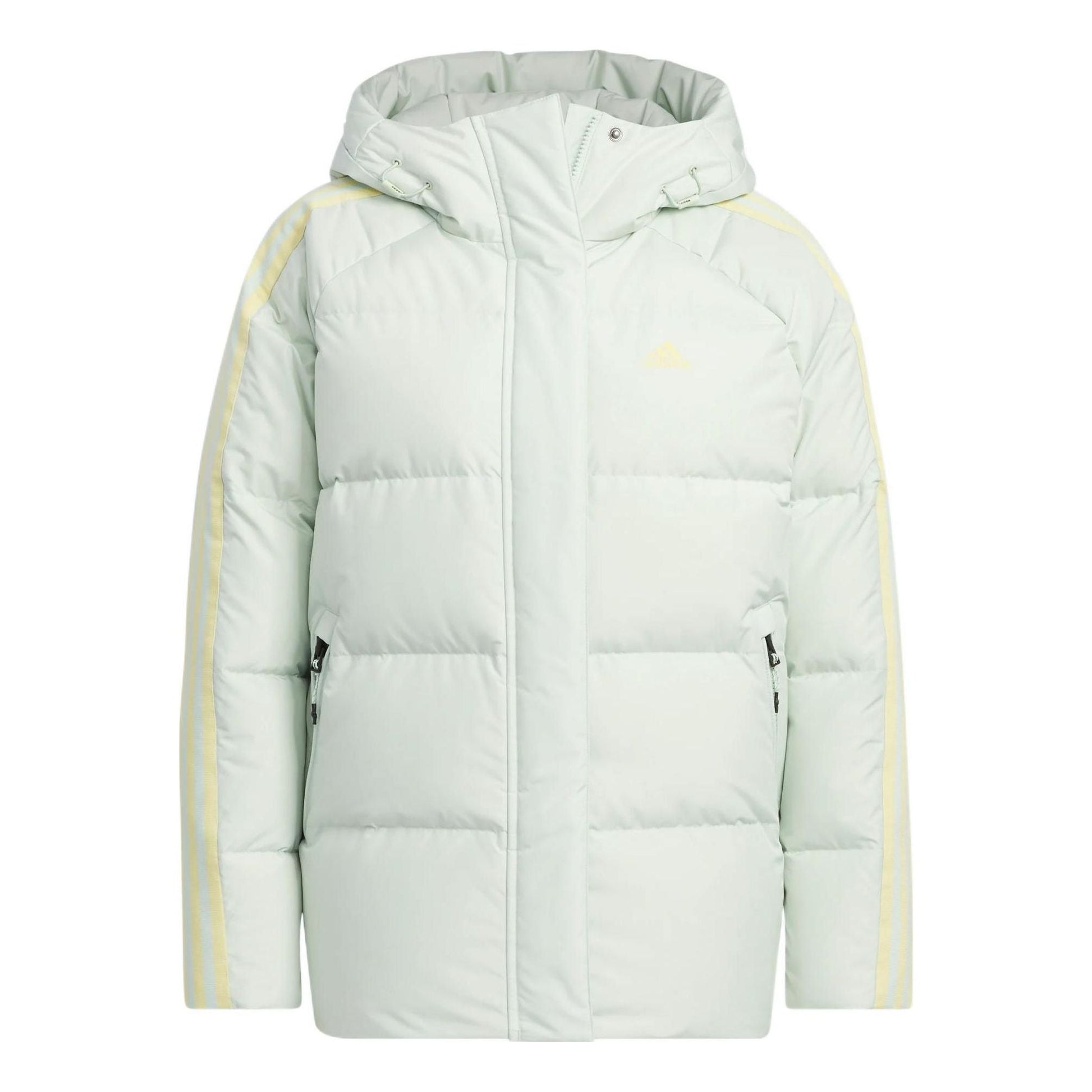 (WMNS) adidas 3-Stripes Puffy Down Jacket Asia Sizing 'Green' HN2084