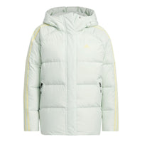 (WMNS) adidas 3-Stripes Puffy Down Jacket Asia Sizing 'Green' HN2084