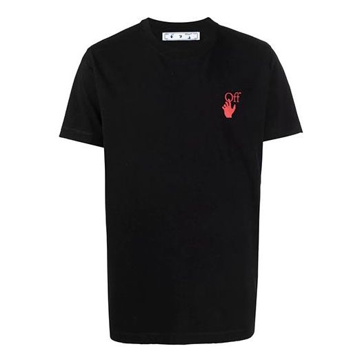 Off-White Starred Arrow Slim Tee 'Black/Red' OMAA027F21JER0081025