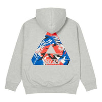 PALACE Back Logo Printing hooded Unisex Gray P19HD071