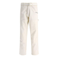Men's Off-White SS22 Solid Color Straight Casual Pants/Trousers White OMYA136S22DEN0010110