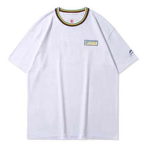 Li-Ning Paris fashion week pingpong/Table Tennis Printing Short Sleeve White AHSQ111-2