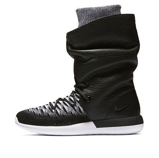 (WMNS) Nike Roshe 2 Flyknit Hi 'Black White' 861708-002