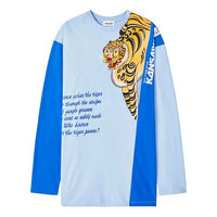 Men's KENZO x Kansaiyamamoto SS21 Crossover Logo Printing Long Sleeves Blue FB55TS1634SJ-65