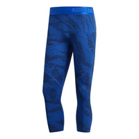 adidas 3/4 Alphaskin TKY Camo Leggings Asia Sizing 'Blue' FM4677