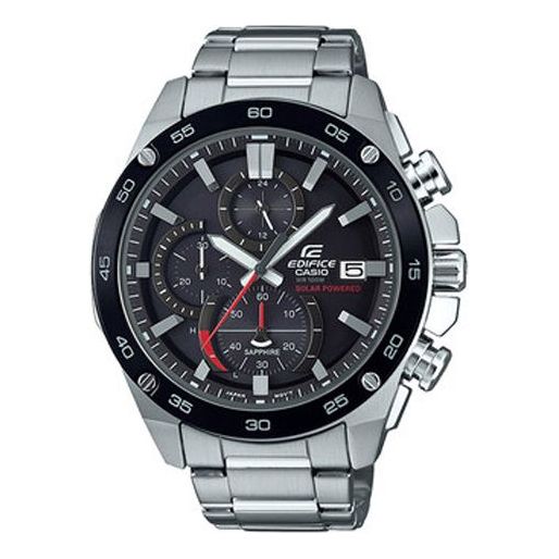 CASIO Quartz Waterproof EDIFICE Sapphire Crystal Solar Powered Silver Analog EFS-S500DB-1AVUPR