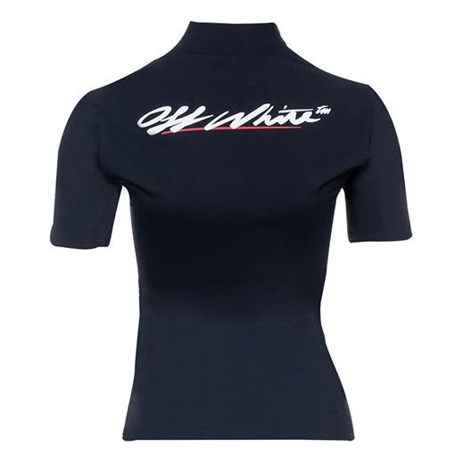 (WMNS) Off-White SS21 Printing Logo Tops Short Sleeve Slim Fit Version Black OWVA009R21JER0011001