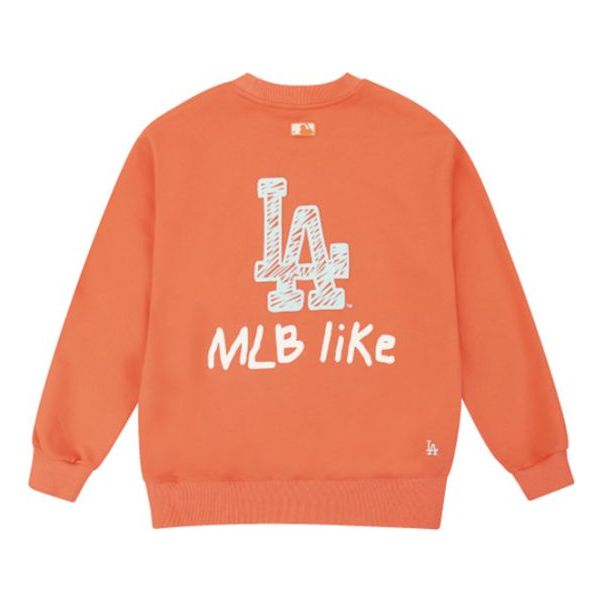 MLB Like Series Los Angeles Dodgers Long Sleeves Loose Graffiti Long Sleeves Unisex Orange 31MT08011-07O