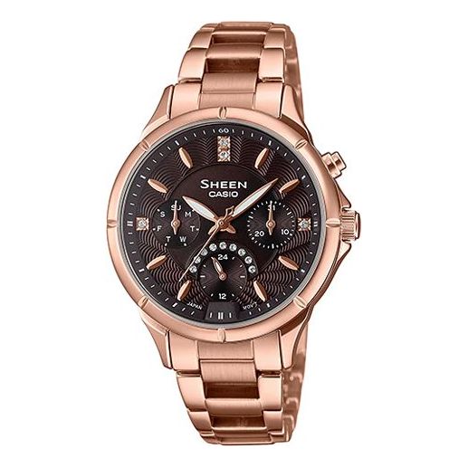 CASIO SHEENSeries Business es Rose-Golden/Black Dial Black Digital SHE-3047PG-5A