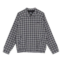 Stussy Plaid Linen Bryan Jacket Unisex Navy Blue 115512