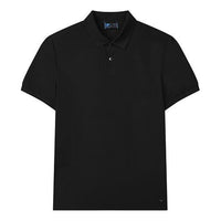 FILA Solid Color Sports Short Sleeve Polo Shirt Black F11M132112F-BK