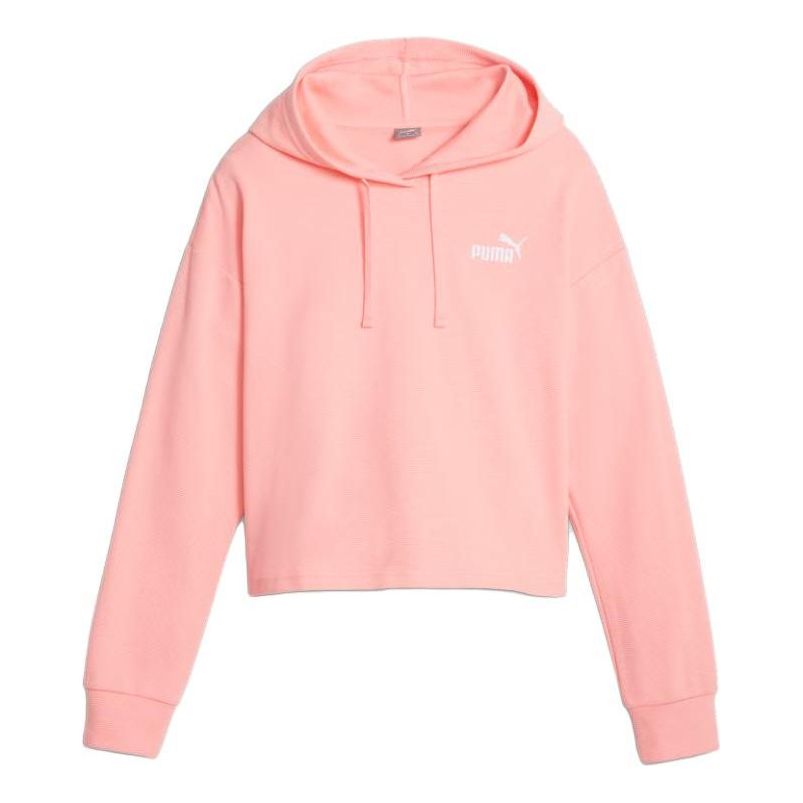 (WMNS) PUMA Ess Elevated Cropped Hoodie 'Peach Smoothie' 675970-63