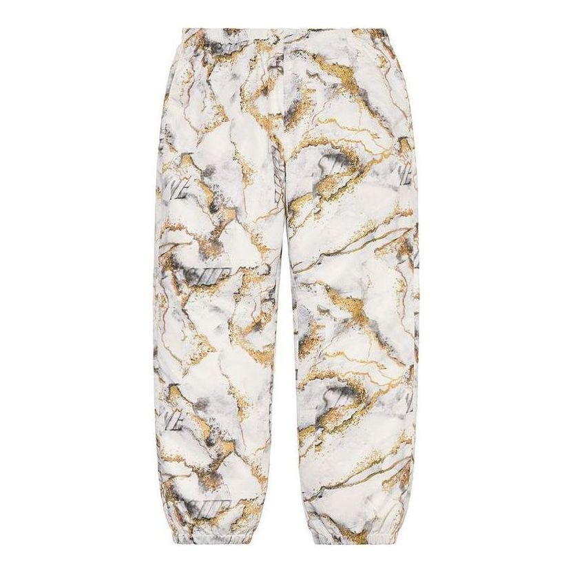 Supreme Marble Track Pants 'White Gold Black' SUP-FW20-077