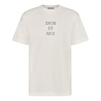 DIOR Alphabet Pattern Short Sleeve Unisex Creamy White 933J604A0554-088