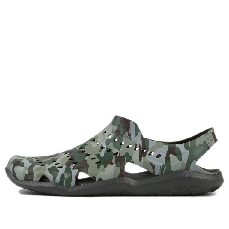 Crocs Swiftwater Camo Wave Sandals 'Green Brown' 206010-97G