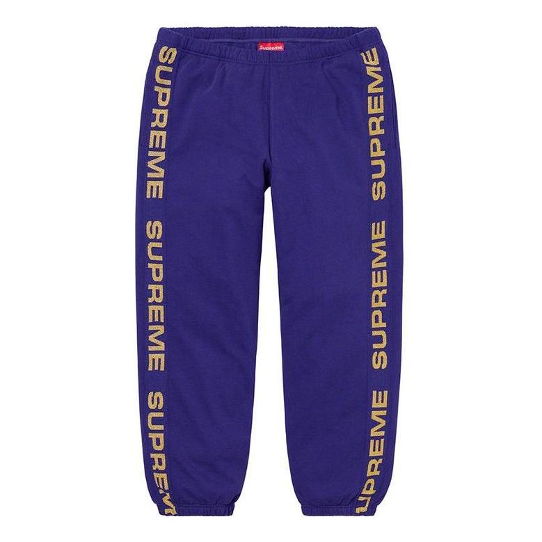 Supreme Metallic Rib Sweatpants 'Purple Yellow' SUP-SS20-599