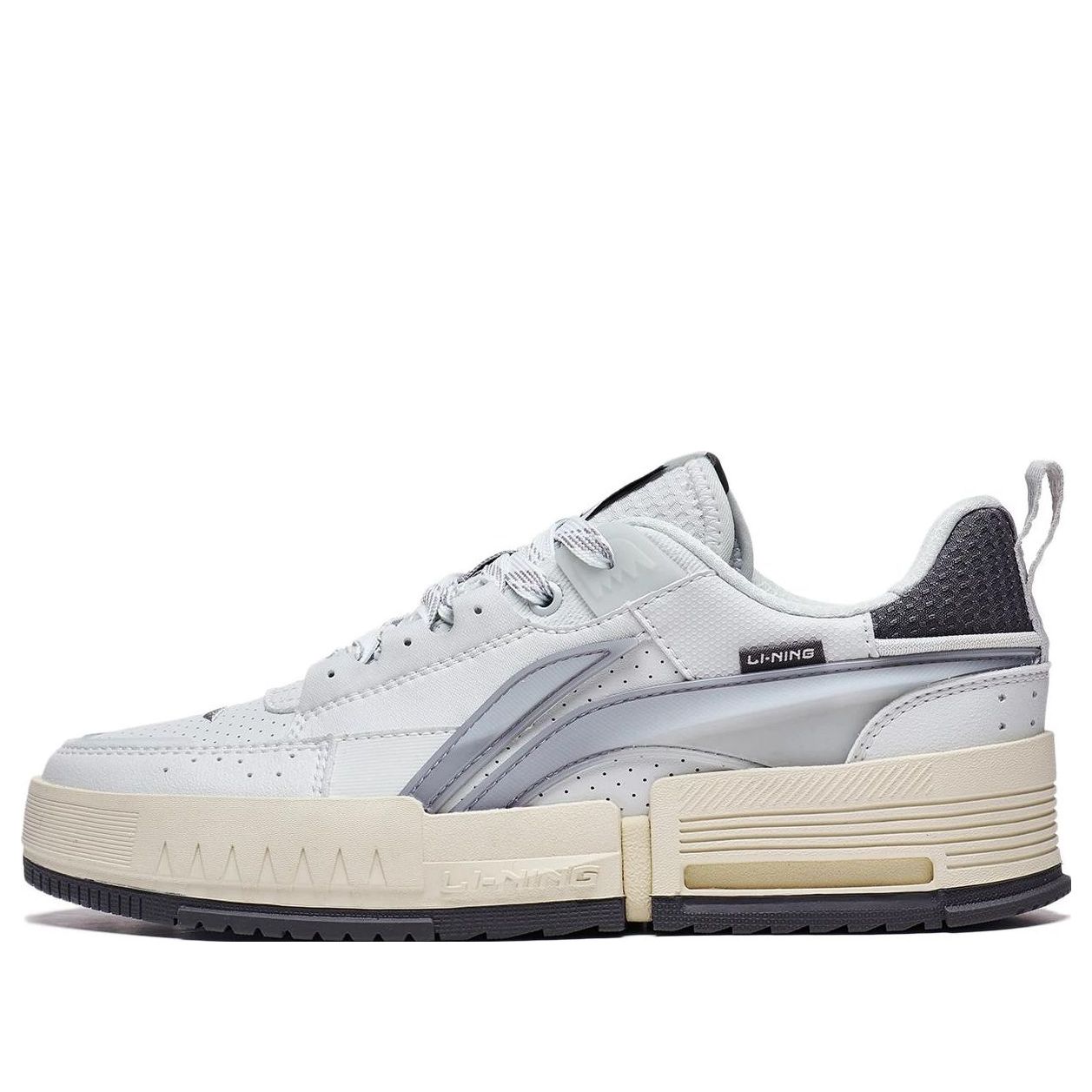 (WMNS) Li-Ning Casual Skate Shoes 'White Silver' AGCT136-4