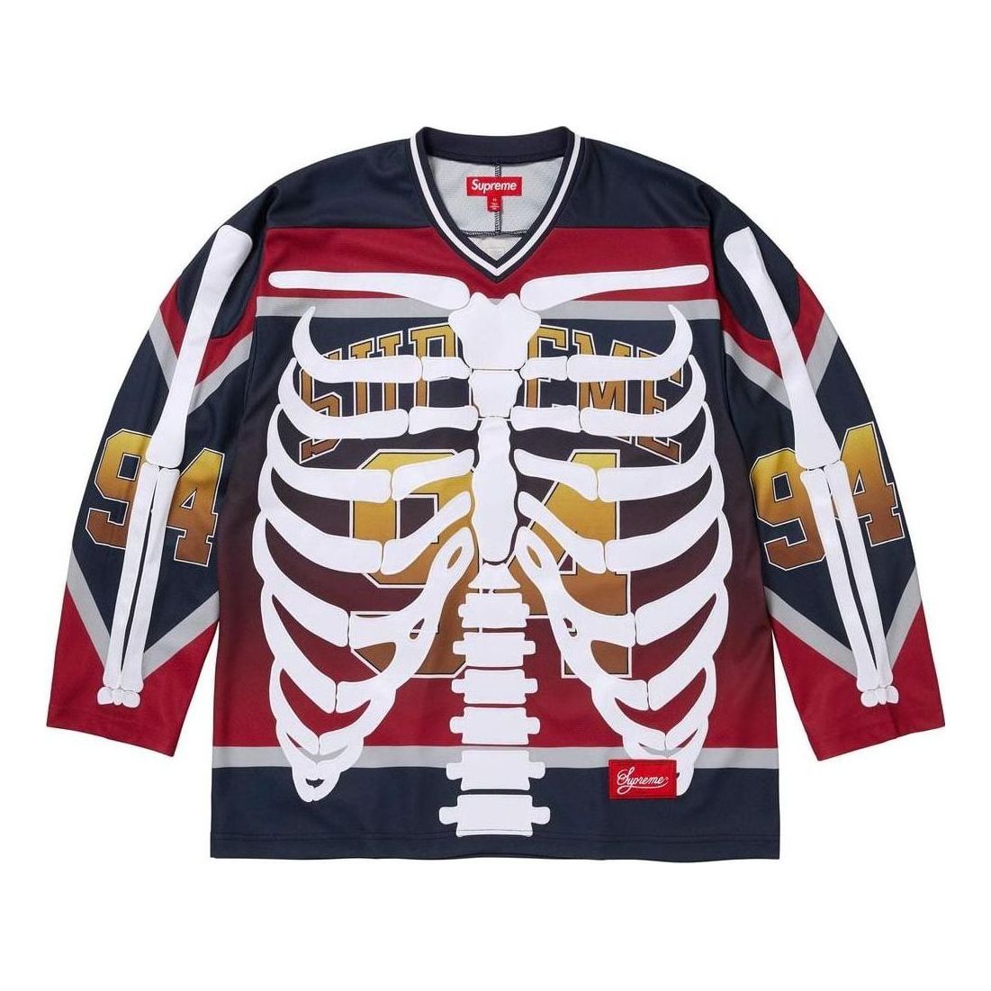 Supreme Bones Hockey Jersey 'Red White' SUP-FW23-015