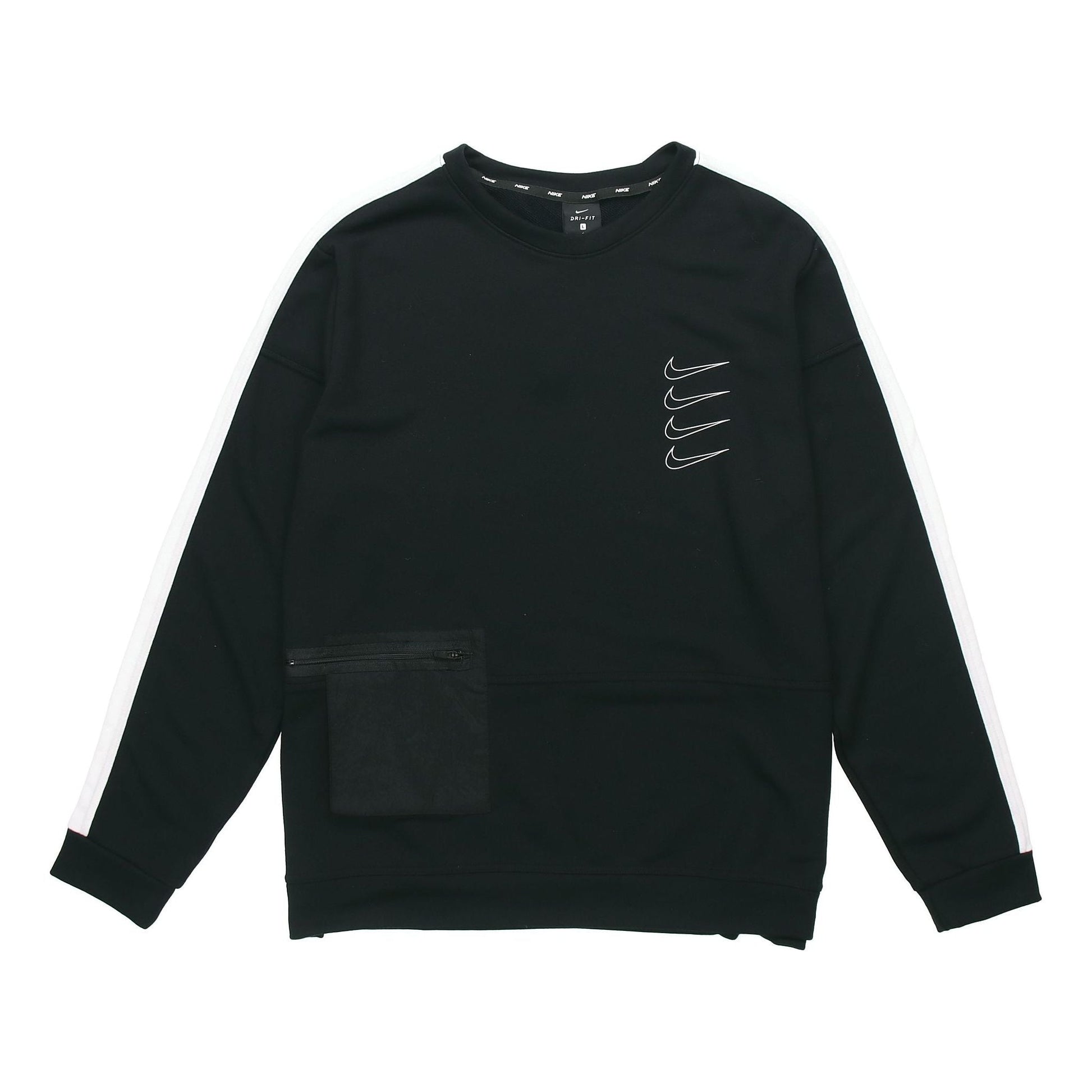 Nike Dri-fit Logo Knit Quick Dry Training Pullover Black CJ4624-010