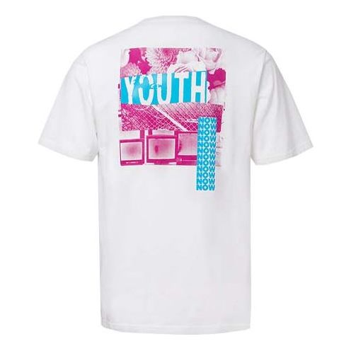 Men's Converse Alphabet Printing Short Sleeve White 10019928-102