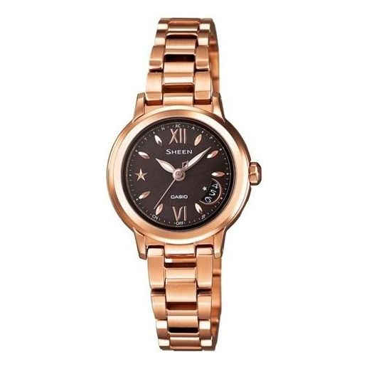 CASIO Waterproof SHEEN Stainless Steel Strap BlackGold Analog SHW-1500BG-5ADR