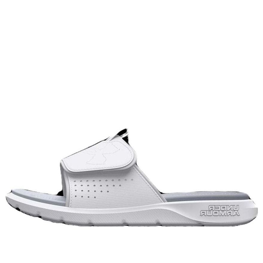 (GS) Under Armour Mercenary Slide 'White Halo Grey' 3026154-100