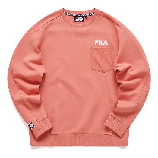 Fila FUSION Solid Color Chest Pocket Sports Pullover Round Neck Couple Style T11U116202F-PC