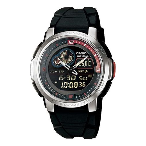 Men's CASIO Classic Multifunction Watch AQF-102W-1B Mens Black Analog/Digital Combo AQF-102W-1B2021