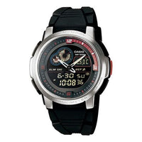 Men's CASIO Classic Multifunction Watch AQF-102W-1B Mens Black Analog/Digital Combo AQF-102W-1B2021