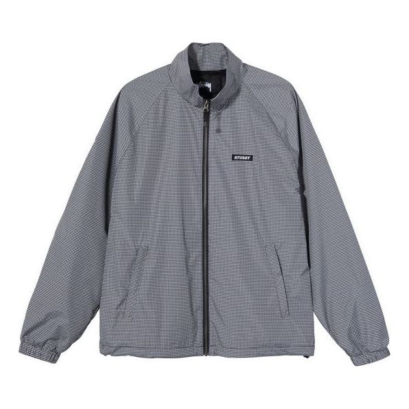 Men's Stussy Houndstooth Sports Black Jacket 115527