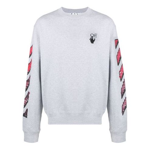 Off-White Unisex SS21 Logo Sweatshirt Gray OMBA025R21FLE0040825