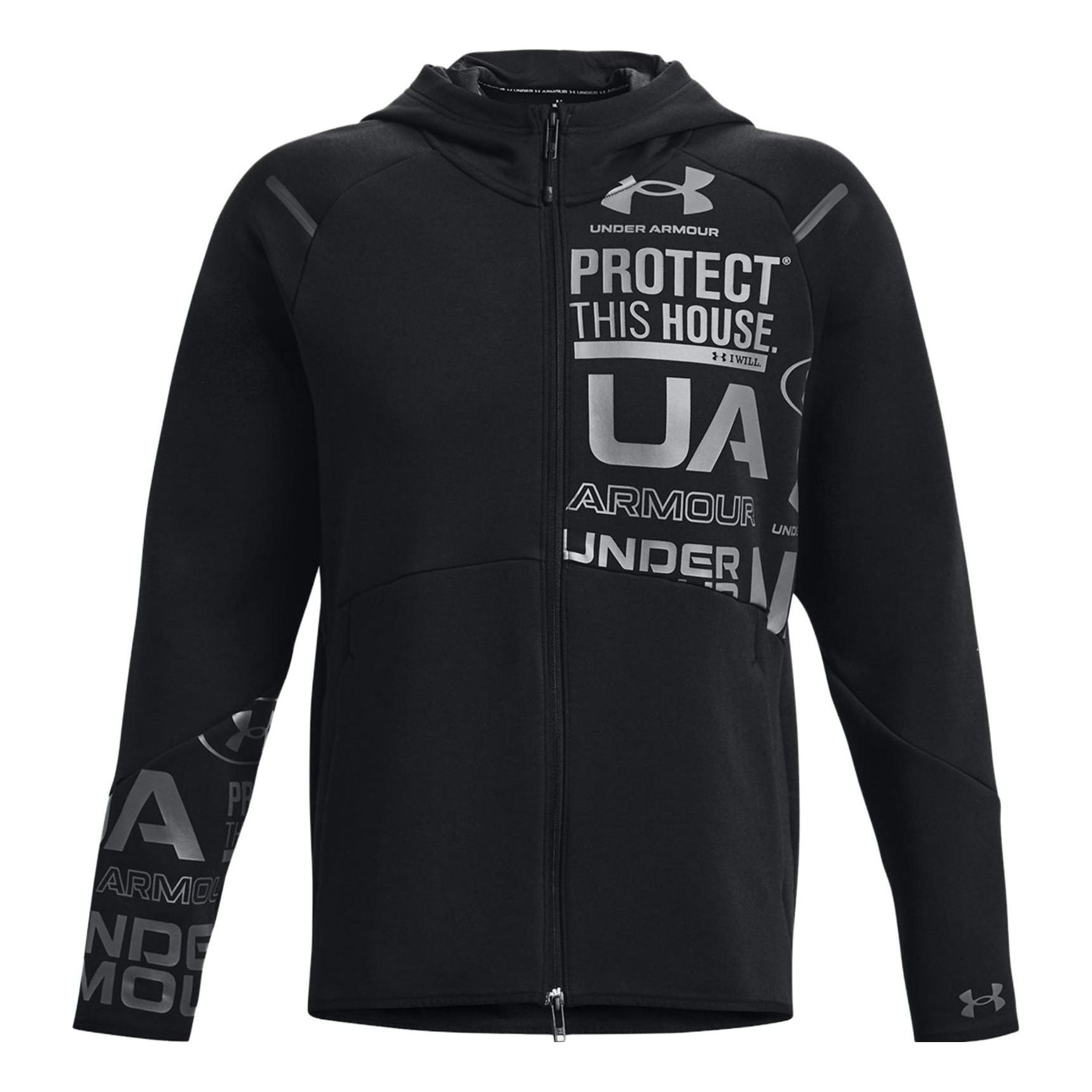 Under Armour Unstoppable Fleece Full-Zip Hoodie 'Black Silver' 1382281-001