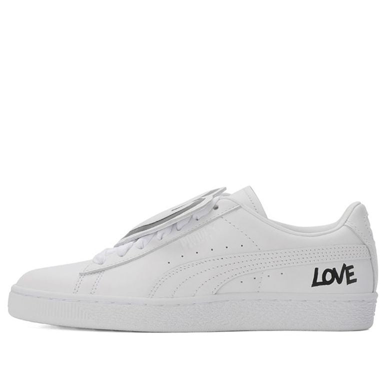 (WMNS) PUMA Basket Badge HNDWRTTN 'White' 370190-01