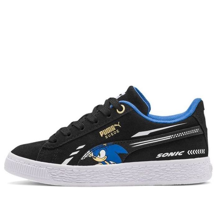 (PS) PUMA Sonic The Hedgehog x Suede 'Who's Faster - Black' 371998-01