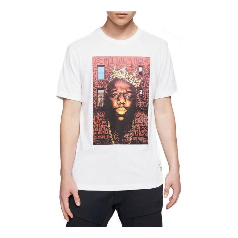 Nike Dri-Fit Brooklyn Nets Biggie Mural T-shirt 'White' CU1642-100