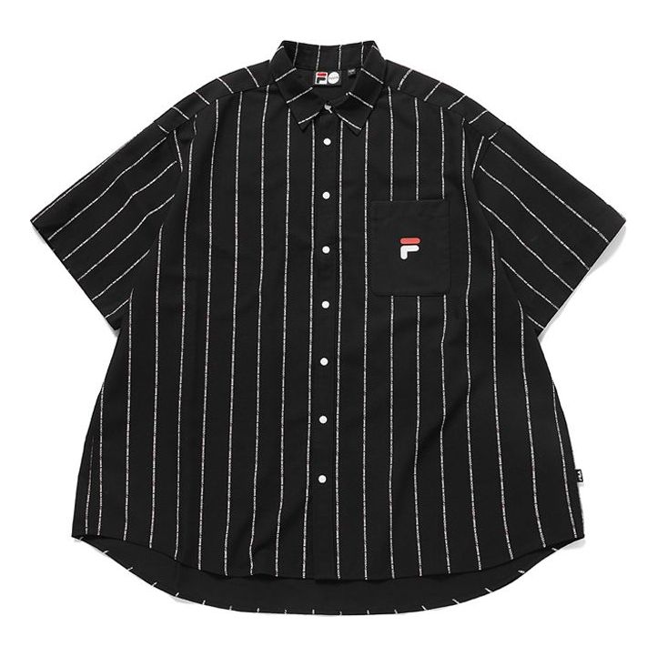 FILA FUSION Stripe Shirt Black T11M931402F