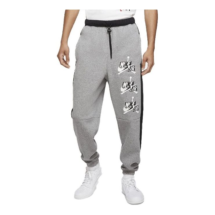 Air Jordan Lacing Closure Sports Pants Men's Grey CK6739-091