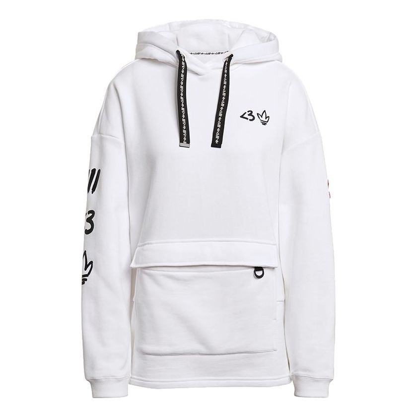 (WMNS) adidas originals Vday Hoodie 'White' H39033