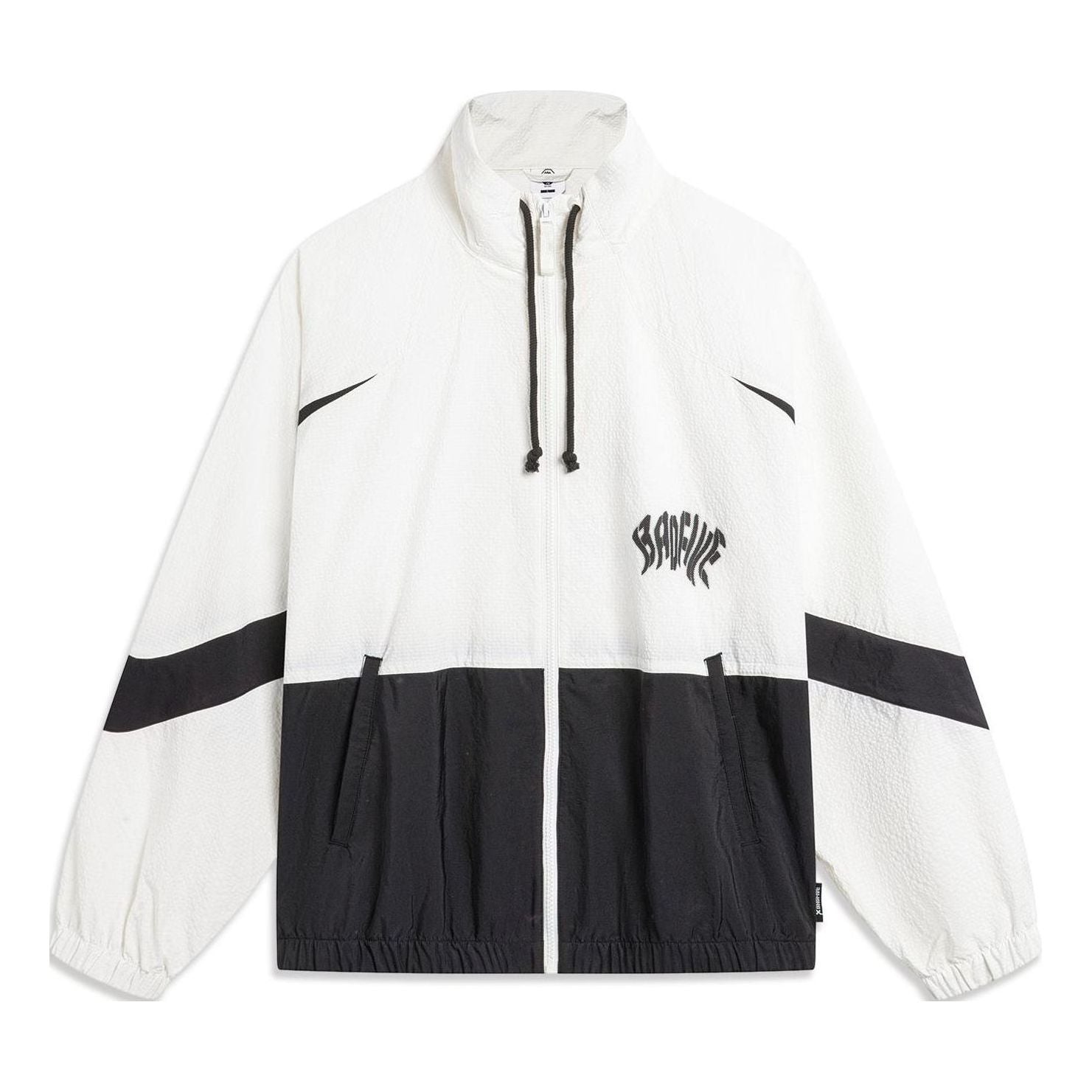 Li-Ning BadFive Hoops Graphic Jacket 'White Black' AFDU419-2