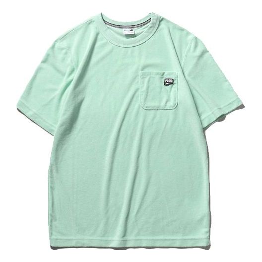 PUMA Downtown Towelling Tee Short Sleeve Green 582949-32