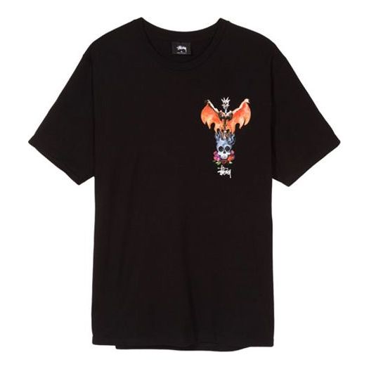 Stussy Phoenix Tee Printing Short Sleeve Unisex Black 1904231