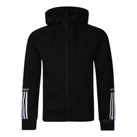 adidas Cozy Sports Knit hooded Jacket Black FJ0186