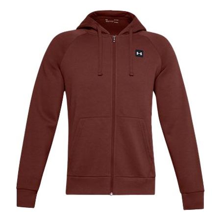 Men's Under Armour Sports Fleece Stay Warm Zipper Hooded Jacket Red 1357111-688